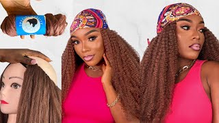 Omg 😱Brazilian wool is dope for real🔥 Wear and go headband wig