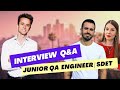 The best answers to interview questions/ Junior QA Automation Engineer | SDET