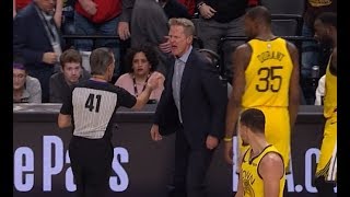 Steve Kerr Gets Ejected After Slamming Clipboard Over Controversial Call On Draymond Green