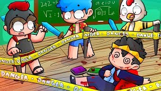 ¿QUIÉN HA ASESINADO AL PROFESOR ELTROLLINO? 🔪🕵️♂️ LOS COMPAS VAN A LA ESCUELA 😂 MINECRAFT