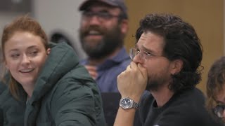 Game of thrones Cast React to Season 8 at the Final Table Read ( Version)