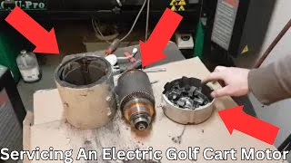 Servicing golf cart motor / brushes
