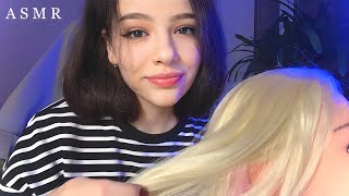 ASMR COMBING YOUR HAIR ✨ like in the childhood🥰 *mouth sounds*