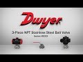 3-Piece NPT Stainless Steel Ball Valve | Series WE02