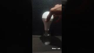 Bulb Glow With Salt And Water  💡💡💡#science #subscribe #experiment #viral