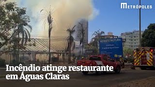 Incêndio destrói restaurante e pizzaria no DF