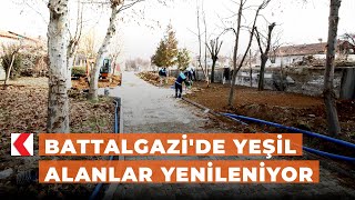 Battalgazi'de yeşil alanlar yenileniyor