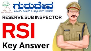 RSI Key Answer-2022 | KSRP PSI Questions paper | KSRP key answers  #psi #rsi #keyanswer