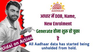 Aadhaar Dob, Name Update and New Enrolment Generate Has Started 2024 Aadhaar DOB Update Has Started