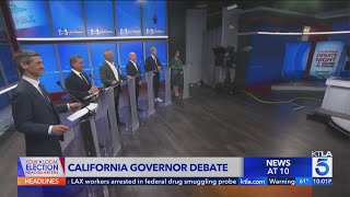 Candidates for California governor square off in Wednesday debate