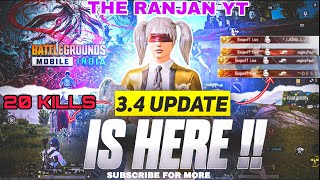 BGMI 3.4 UPDATED GAMEPLAY || THE RANJAN YT || #theranjanyt #bgmi #bgmihighlights #bgmigameplay