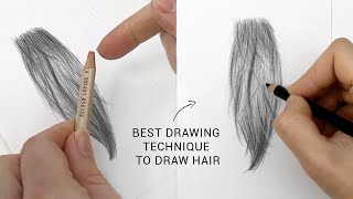 How to draw realistic hair with graphite pencils