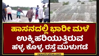 Heavy Rain In Hassan : ತೆಂಗಿನ ತೋಟಗಳಿಗೆ ನುಗ್ಗಿದ ಭಾರೀ ಪ್ರಮಾಣದ ನೀರು | NewsFirst Kannada