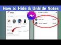 How To Hide & Unhide Notes On Messenger