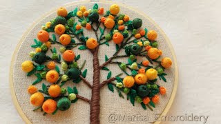 How to Create a 3D Embroidered Orange Tree