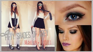 Fifty Shades of Grey Makeup + Outfit