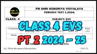 CLASS 4 EVS PT 2 EXAM 2024 | PT 2 EVS CLASS 4 | #pt2 #class4evs  #class4 #lookingaround #kv