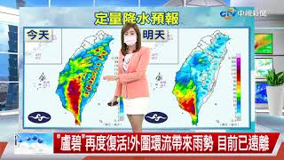 【織羽氣象報報】西南氣流減弱 高屏山區有短時強降雨│中視晚間氣象 20210808