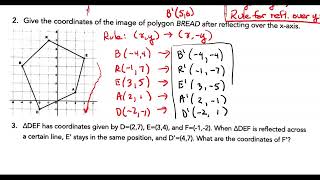 Ch 0 and 7 Notes - Lesson 3.3 - Reflection part 2 of 2