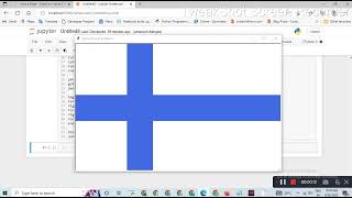 flag of Finland || Python turtle library || Python for beginners #poojapatel #chiki1601