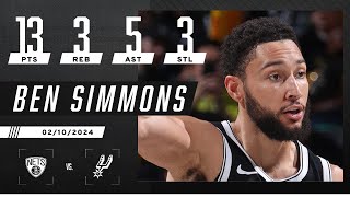 Ben Simmons stuffs the stat sheet in Nets’ win vs. Spurs | NBA on ESPN