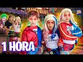 VÁRIOS VÍDEOS DOS FILHOS DOS VILÕES A ARLEQUINA SEQUESTROU O GAEL E VIROU O FILHO DA HARLEY QUINN