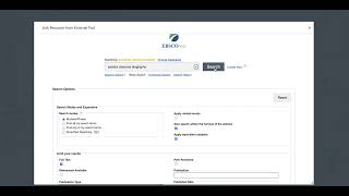 Embedding Library Resources: EBSCO Databases