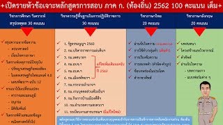 เจาะหัวข้อการสอบ (ภาค ก. ท้องถิ่น 2562) 100 คะแนนเต็ม