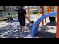 【2歳児】子供♪公園遊び！！ブランコ　滑り台で遊んだよ☆