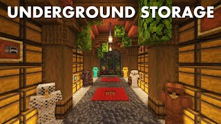 Minecraft | How to build an Underground Storage Room | Tutorial
