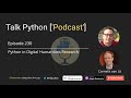 #230 Python in digital humanities research