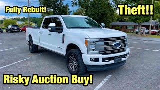 I Bought A Copart Salvage Auction Stolen Theft 2019 Ford F350 Platinum And y Reb
