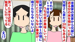 【漫画】私「実家の米転売してるの！？米不足の今！？」米農家の実家から兄嫁に送る分の米20kgを預かった→3人家族なのに一ヶ月でたいらげるらしく甥に電話すると…（スカッと漫画）【マンガ動画】