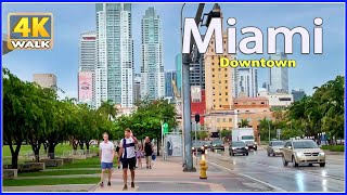 【4K】WALK MIAMI Beach Florida - Downtown - USA 4k walking