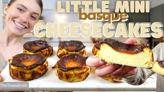 Little Mini Basque CHEESECAKES - With Berry Sauceee