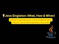 Singleton Design Pattern in Java | How to create Singleton class in java