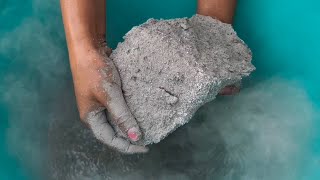 Asmr - soft grainy reuse pure cement crumbling dry+ water 💦