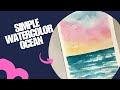 Simple Watercolor Ocean