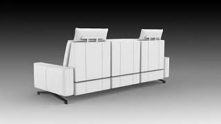 Amalfi Reclining Sofa in White