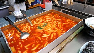 시장분식, 추운날씨 분식은 진리! 오떡순! 오뎅 떡볶이 순대, 광명 새마을 시장 |  Tteokbokki, Sundae | Korean Street food