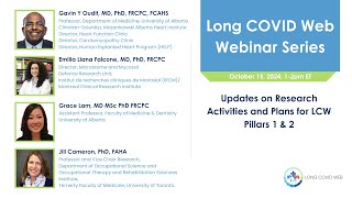 Long COVID Web Webinar Series: Updates on Research Activities for Pillars 1 & 2