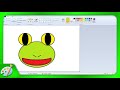 Dibujos en Paint 001 - Aprender a dibujar una carita de rana en Paint