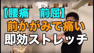 腰痛 福岡　前かがみの動作で腰が痛い時に有効なストレッチ！