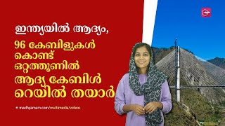 96 കേബിളുകൾ കൊണ്ട് ഒറ്റത്തൂണിൽ ആദ്യ കേബിൾ റെയിൽ തയാർ