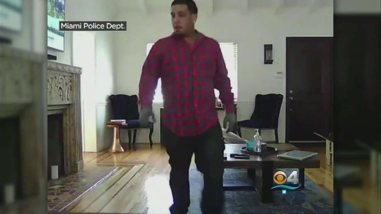 Police Release Surveillance Of Man Burglarizing Miami Home - YouTube