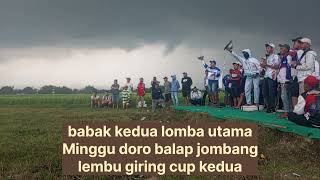 lomba utama Minggu babak kedua lembu giring cup kedua