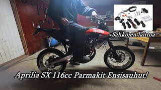 Aprilia Sx Goes 116cc Parmakit! │[ Käyntiin & Testailua ] + Koso Mittarin asennus