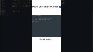 using c++ to create unit converter| inches to cm | #shorts #cybliz #youtubeshorts