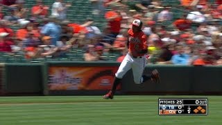 TB@BAL: Hardy singles to put Orioles on the board