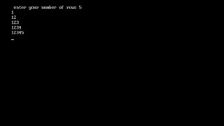 write a program to print pattern 1 12 123 1234 12345 .